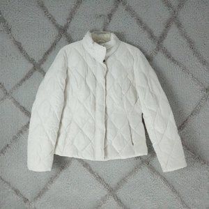 eddie bauer premium goose down jacket women's medium white